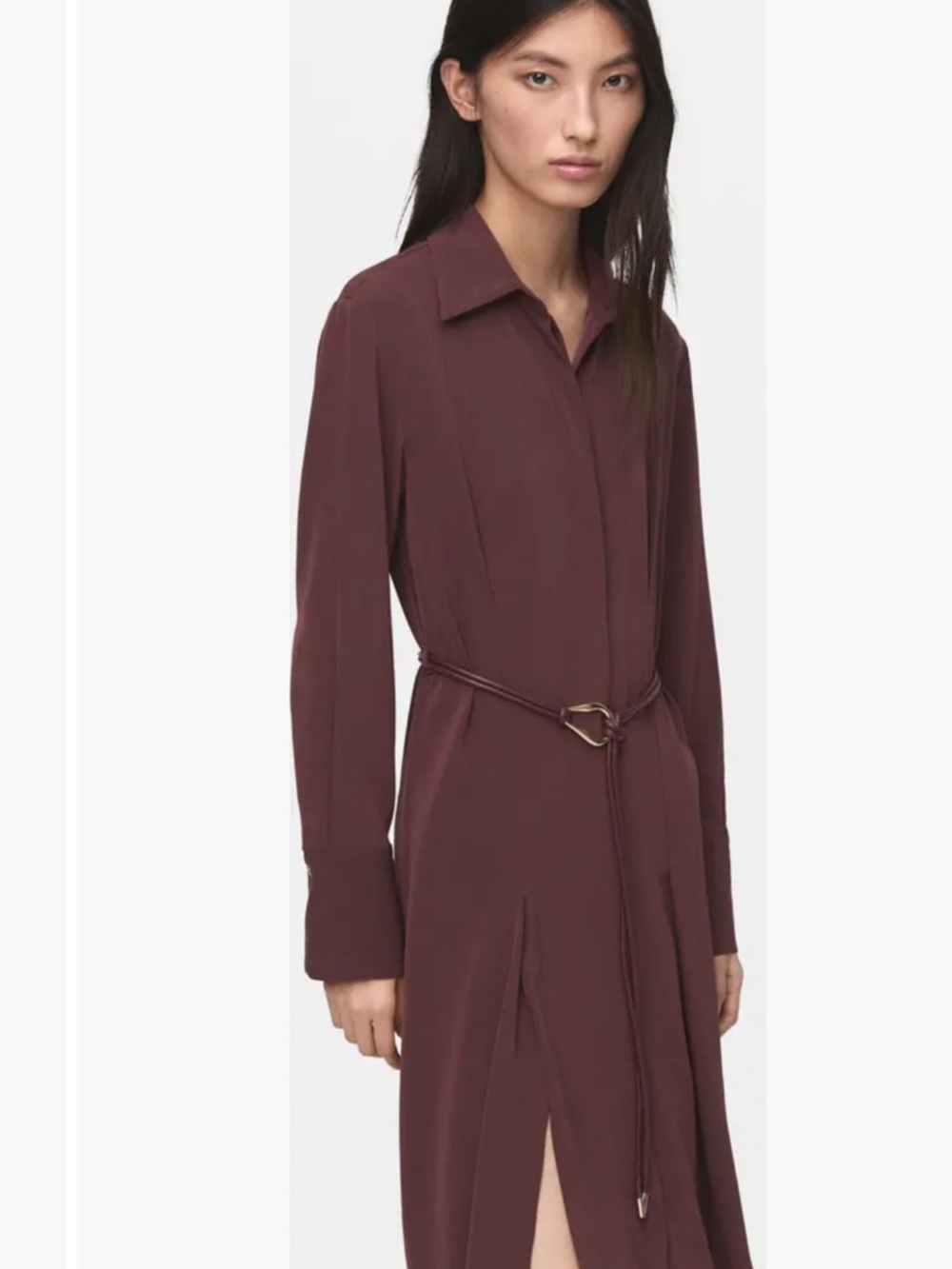 Mango Cadet Long Sleeve Midi Dress